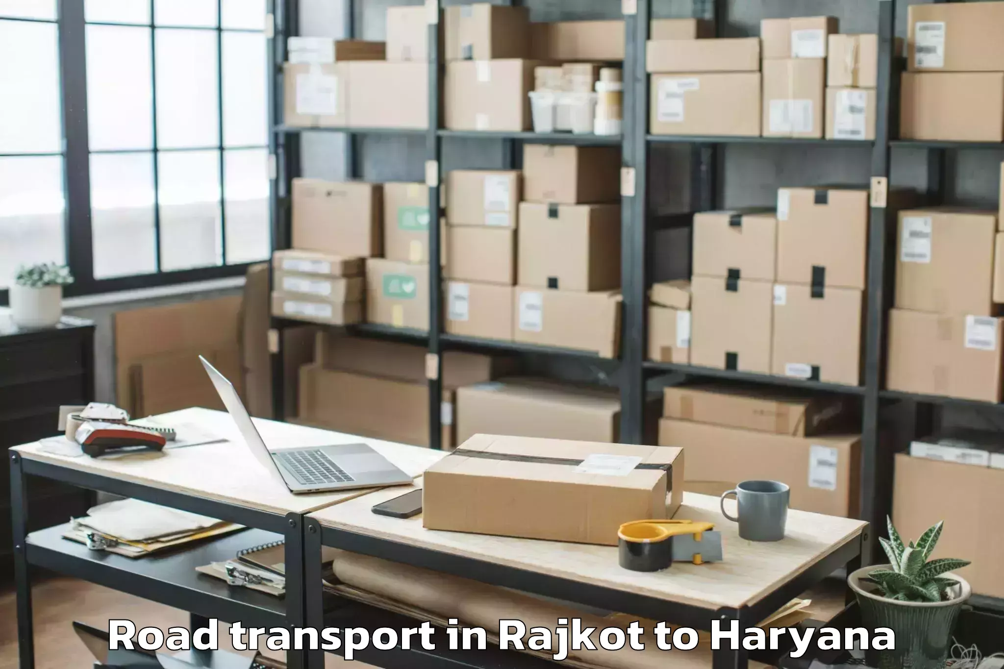 Professional Rajkot to Pristine Mall Faridabad Road Transport